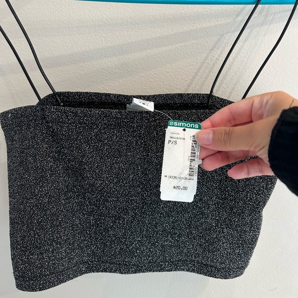 Black sparkly tube top - never worn with tag - Picture 4 of 4